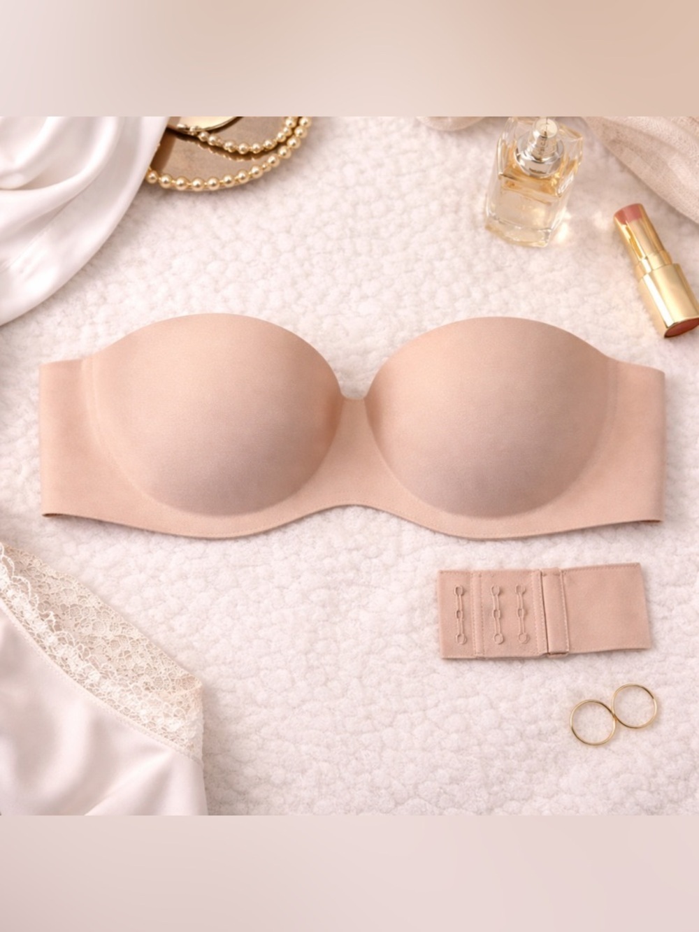 JJ’s House Seamless Strapless Bra | Nude | Size B | Invisible Support